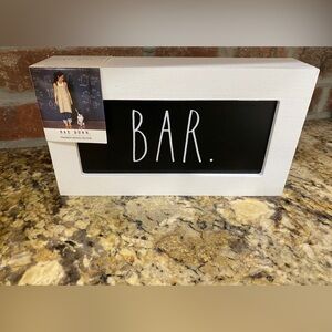 Rae Dunn Freestanding wood BAR sign - CLASSIC! Brand new